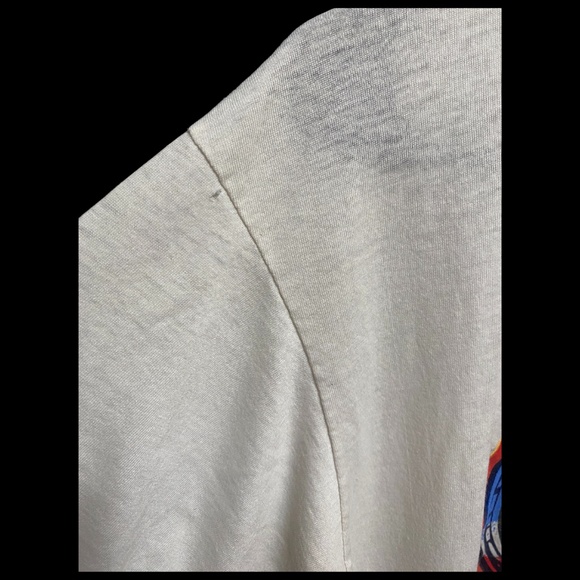 Vintage 1990s SAUZA Tequila Mexicana Distressed T-Shirt L White Cotton - Picture 8 of 8